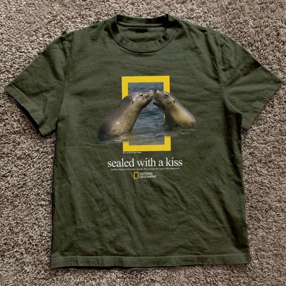 National Geographic Cotton Sealed With A Kiss Tee